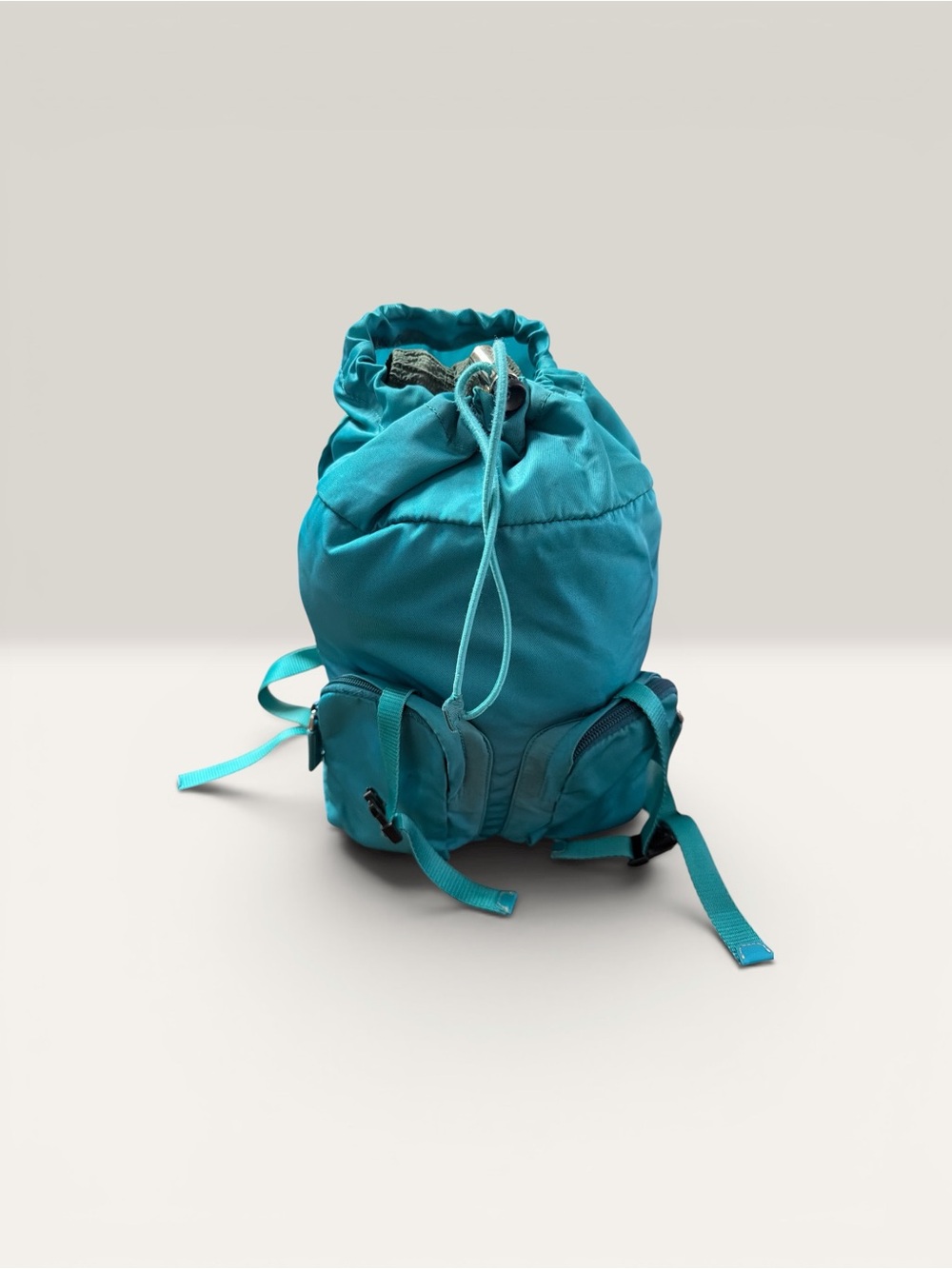 Prada Teal Nylon Buckle Backpack - Picture 3 of 9